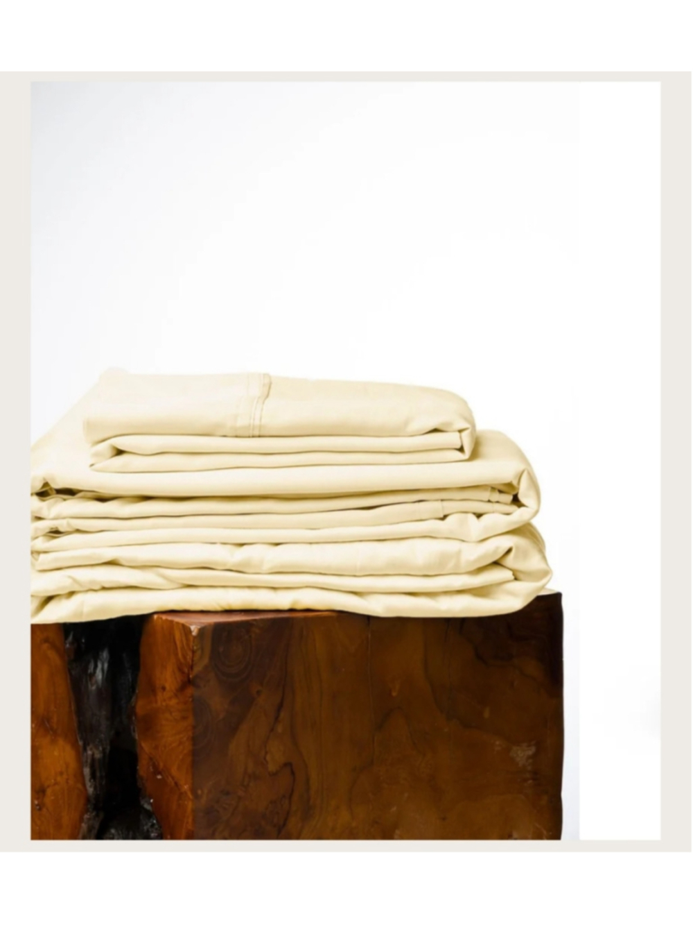 Olive Crate 100% Eucalyptus TENCEL Cooling - KING Sheet Set 4pc Buttercream
